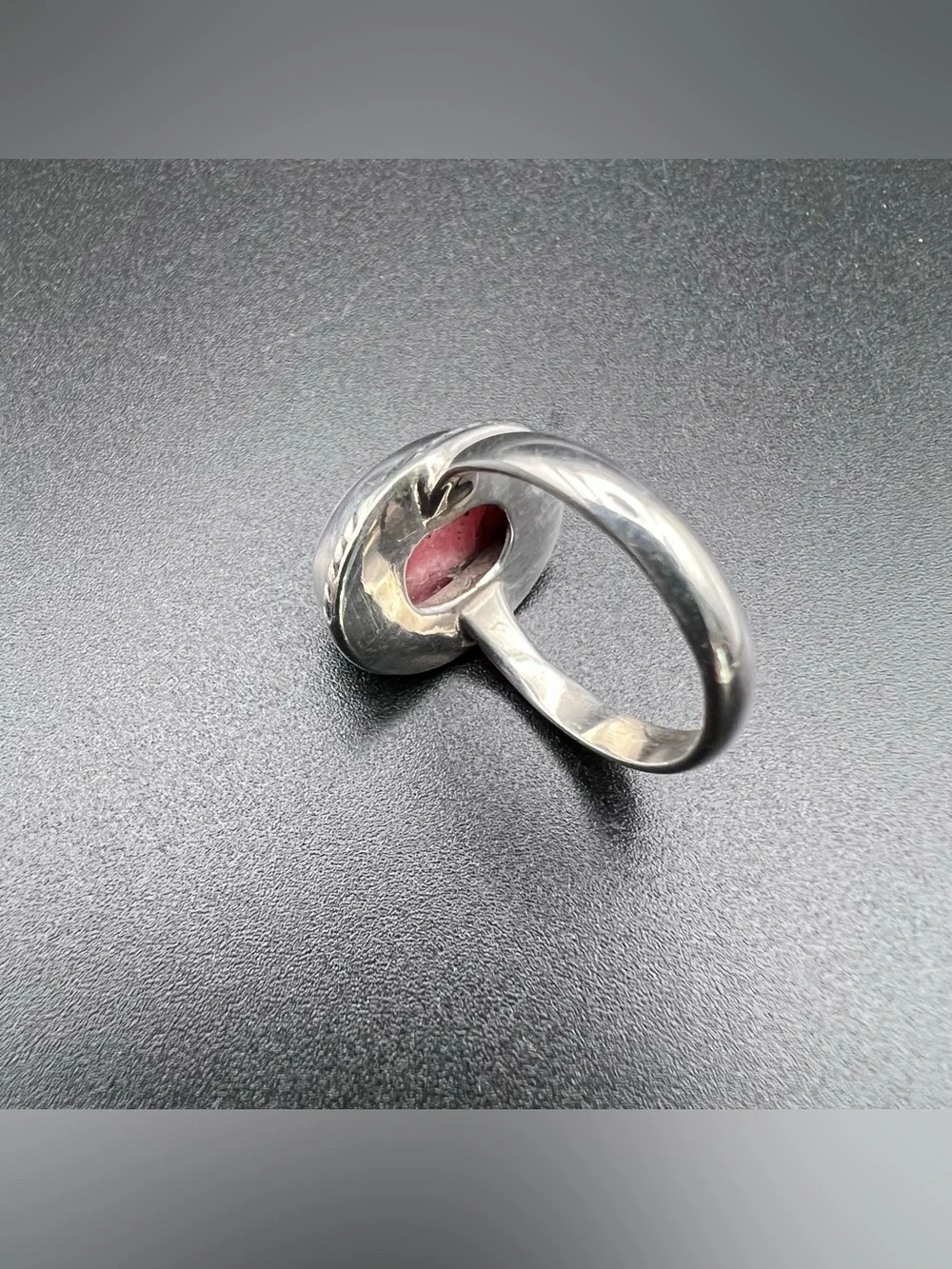 925 Sterling Silver rhodochrosite ring